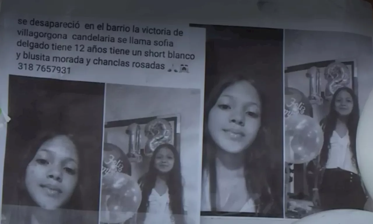 Buscan desesperadamente a Sofía Delgado, niña de 12 años desaparecida en Colombia