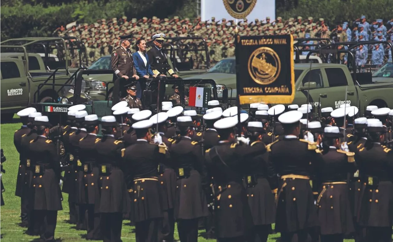 Fuerzas Armadas rinden homenaje a Claudia Sheinbaum