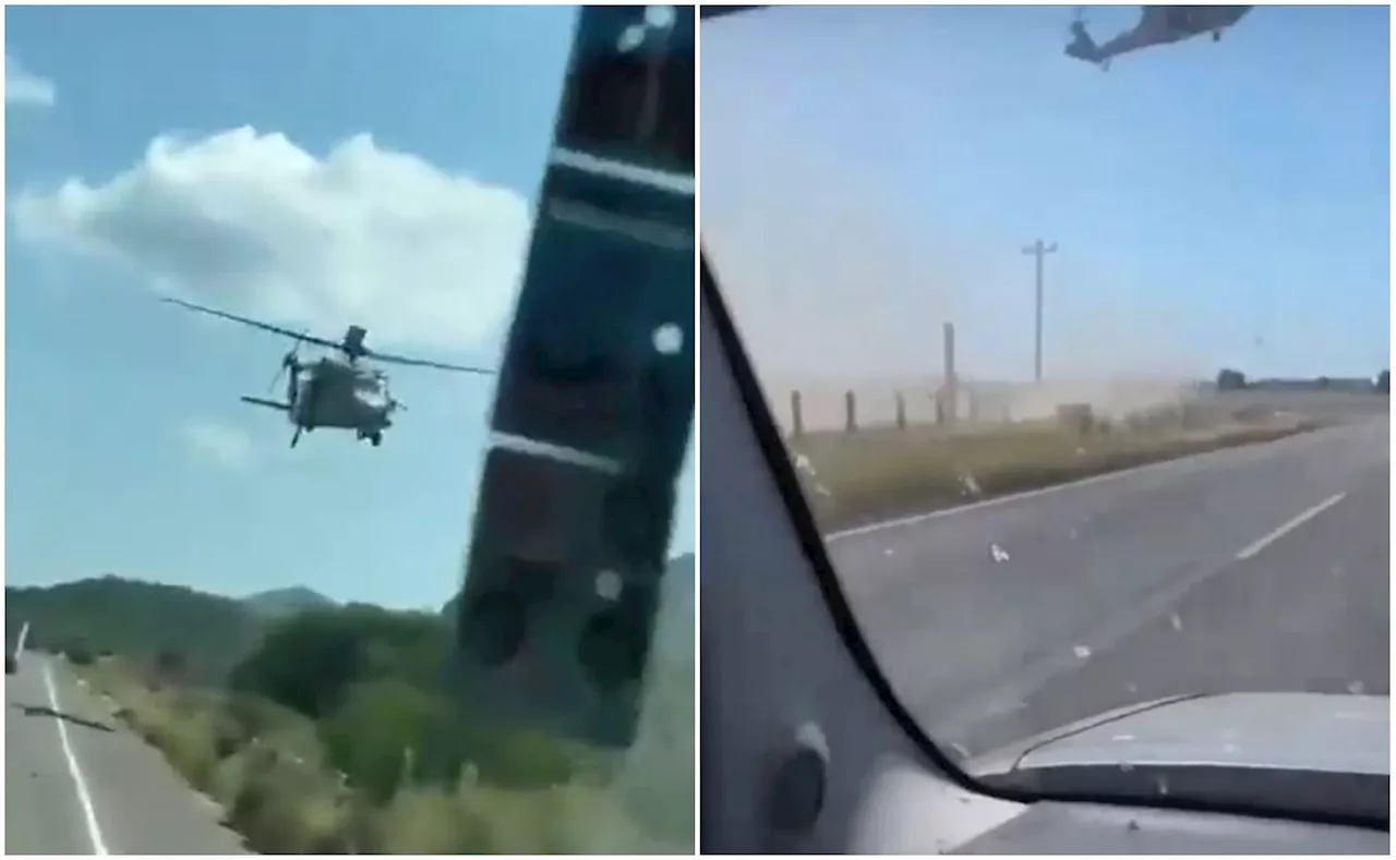 Militares despliegan operativo aéreo y terrestre en Angostura, Sinaloa; se registran disparos desde helicóptero