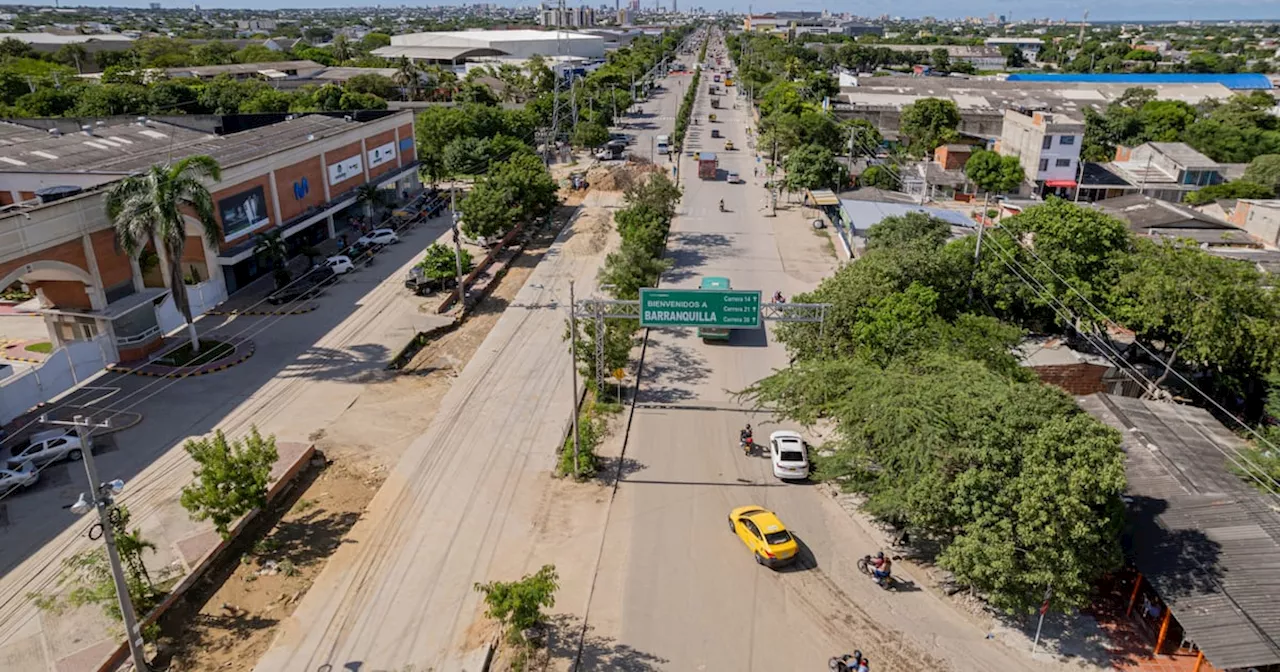 Así avanzan las obras de pavimentación de la calle 30, en Soledad