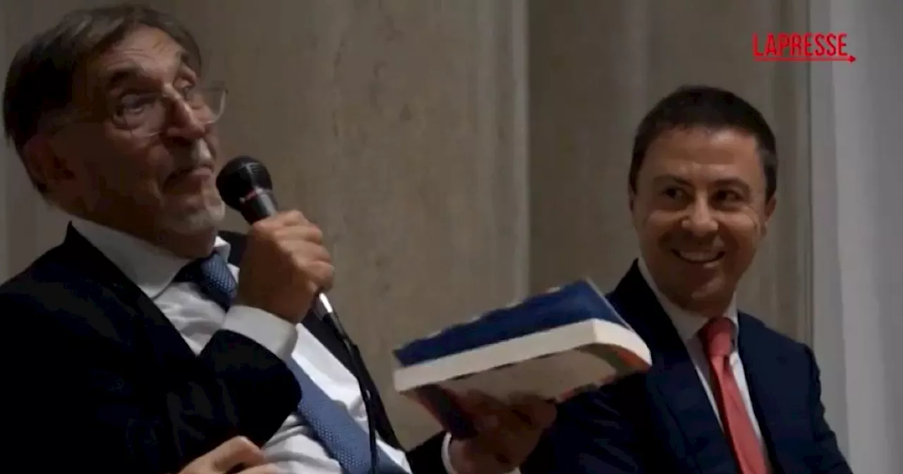 La Russa alla presentazione del libro di Bocchino “Perché l’Italia è di destra”:…