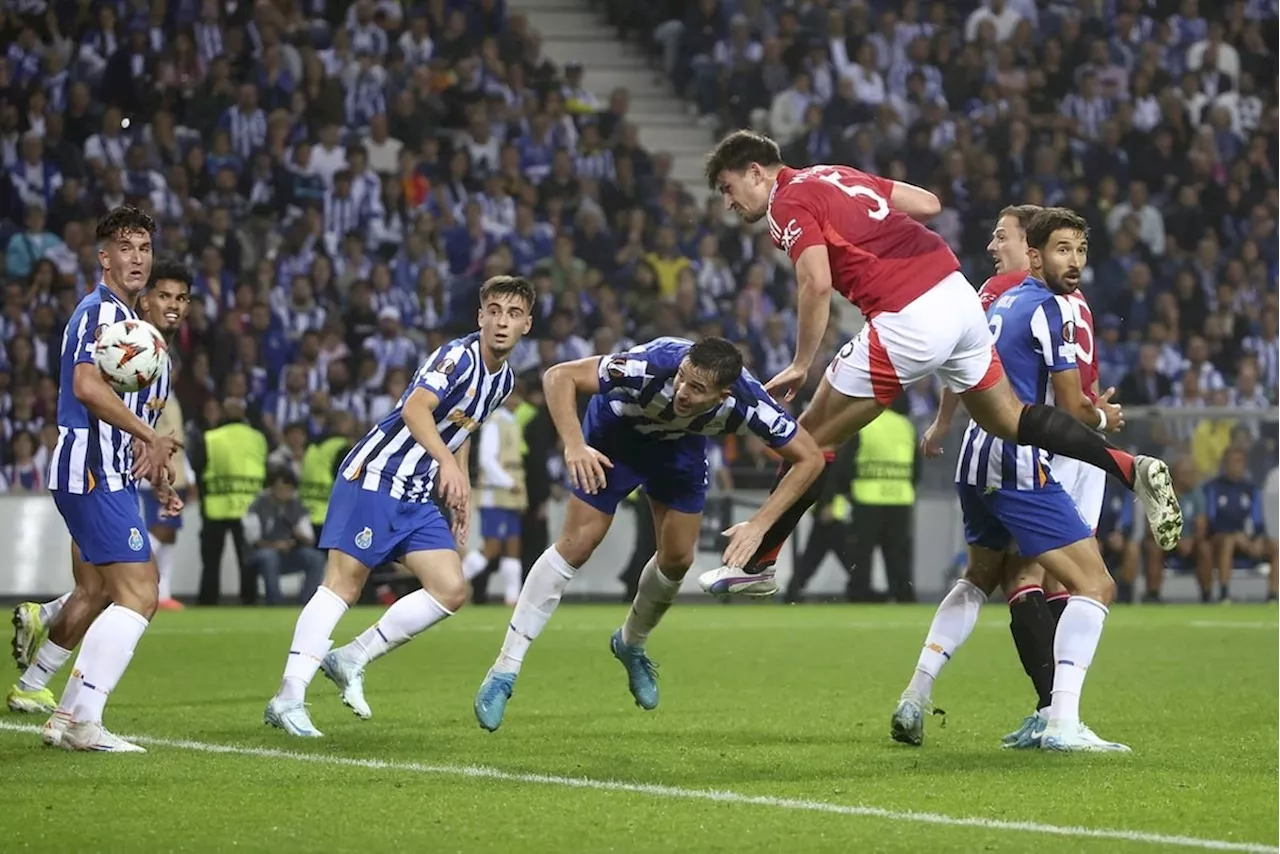 Maguire salvages draw for Man United at Porto after Fernandes sent off again in Europa League