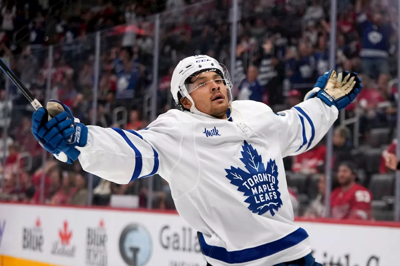 Robertson leads Maple Leafs past Red Wings 2-0 in pre-season action