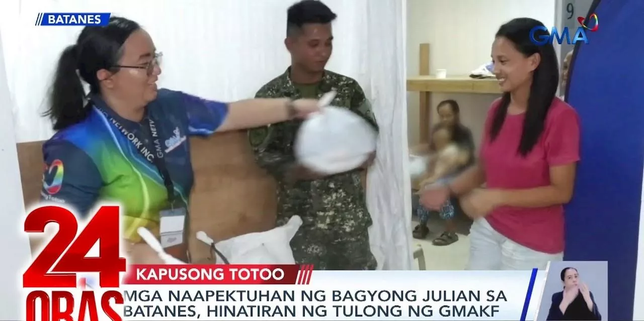 Residents in Batanes affected by Julian receive relief goods from GMA Kapuso Foundation