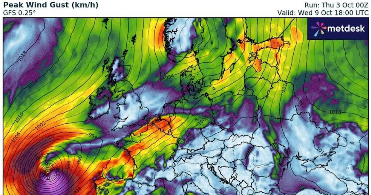 Orange and yellow weather warnings as Hurricane Kirk closes in on Ireland