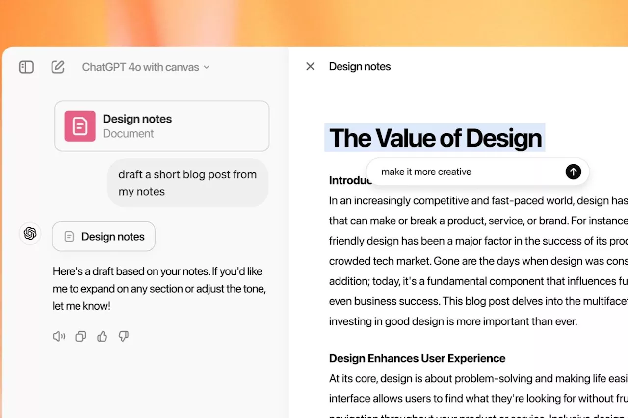 OpenAI lance Canvas : une nouvelle façon d'interagir avec son chatbot