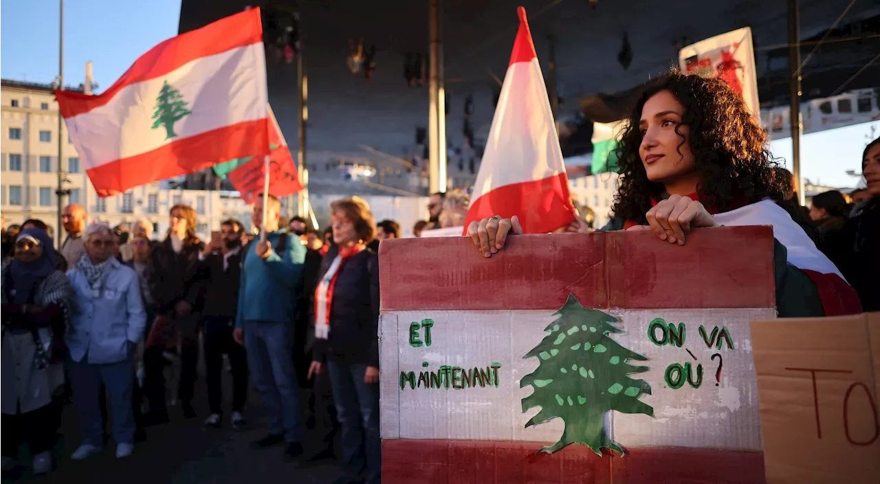 Les Libanais de Marseille se rassemblent au Vieux-Port contre les bombardements israéliens