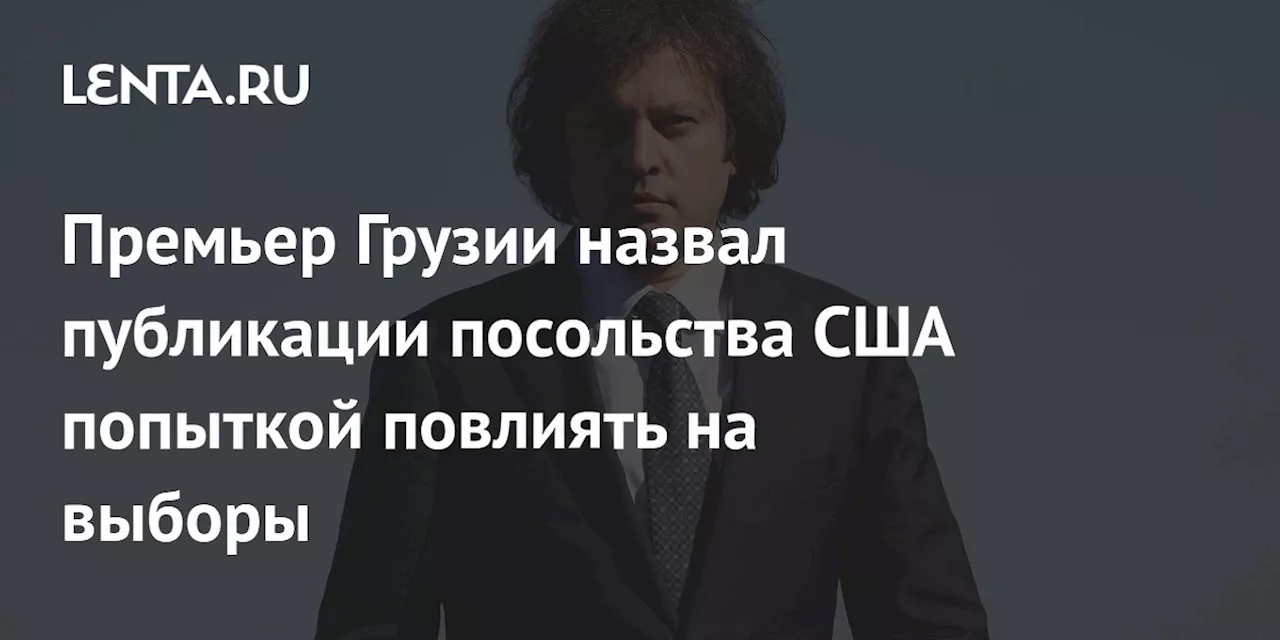 Премьер Грузии назвал публикации посольства США попыткой повлиять на выборы