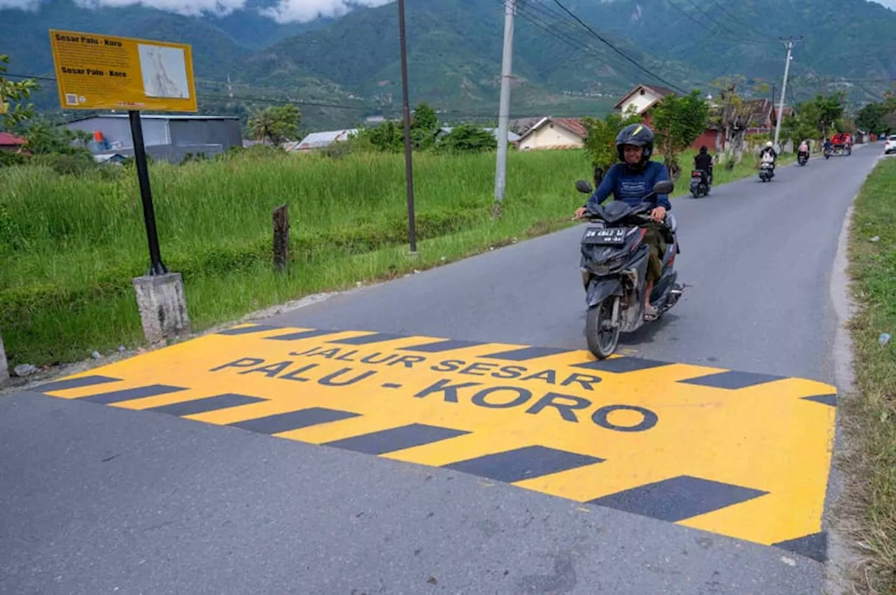 Penanda Jalur Sesar Aktif Palu-Koro di Palu