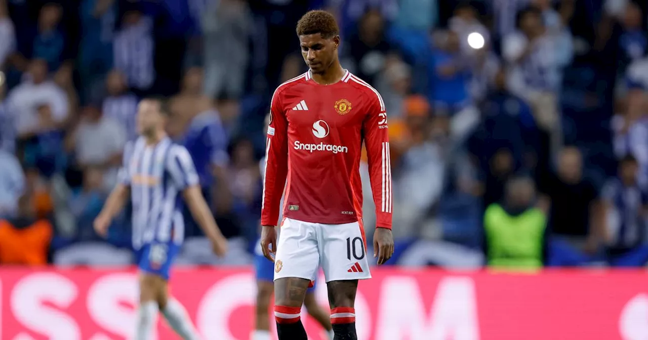 'Gutted' Marcus Rashford sends message after substitution in Man United vs Porto