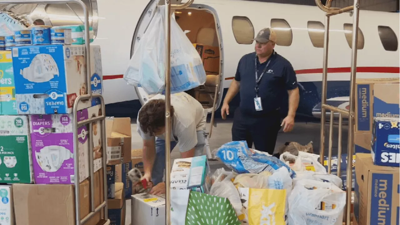 Local community helps load Pensacola company with supplies to fly to Carolinas