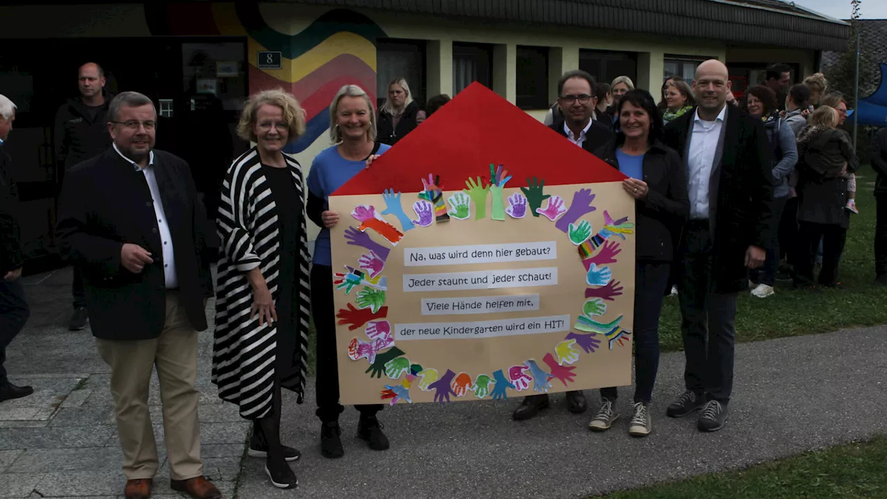 Spatenstich für neuen Kindergarten in Neustadtl