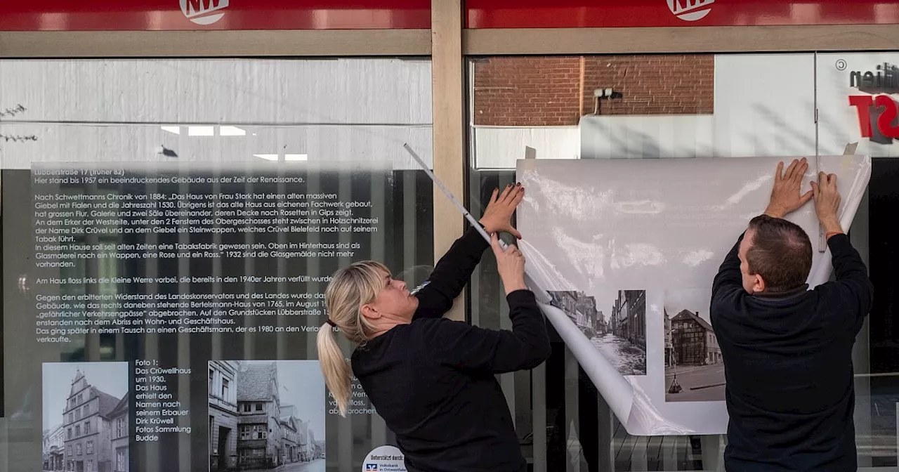 Warum in der Herforder Innenstadt gerade so viele Schaufenster beklebt sind