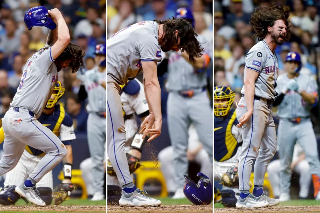 Jesse Winker gets last laugh, slams helmet after extending Mets' lead in unreal wild-card moment