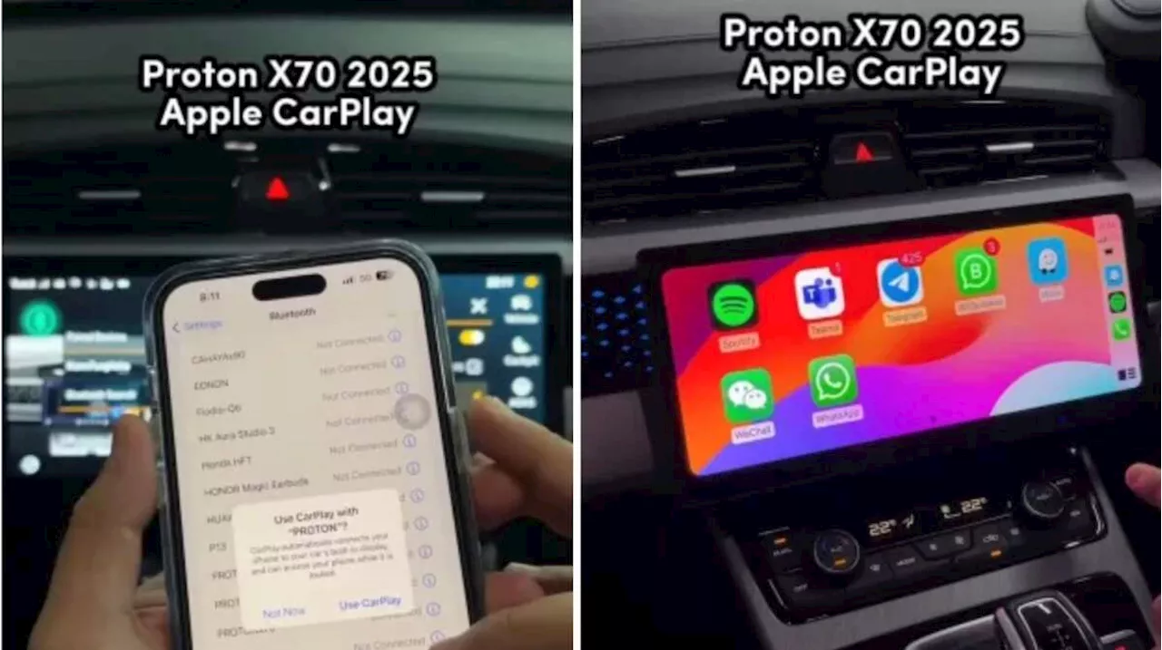 2025 Proton X70 facelift owners starting to get wireless Apple CarPlay and Android Auto via OTA update