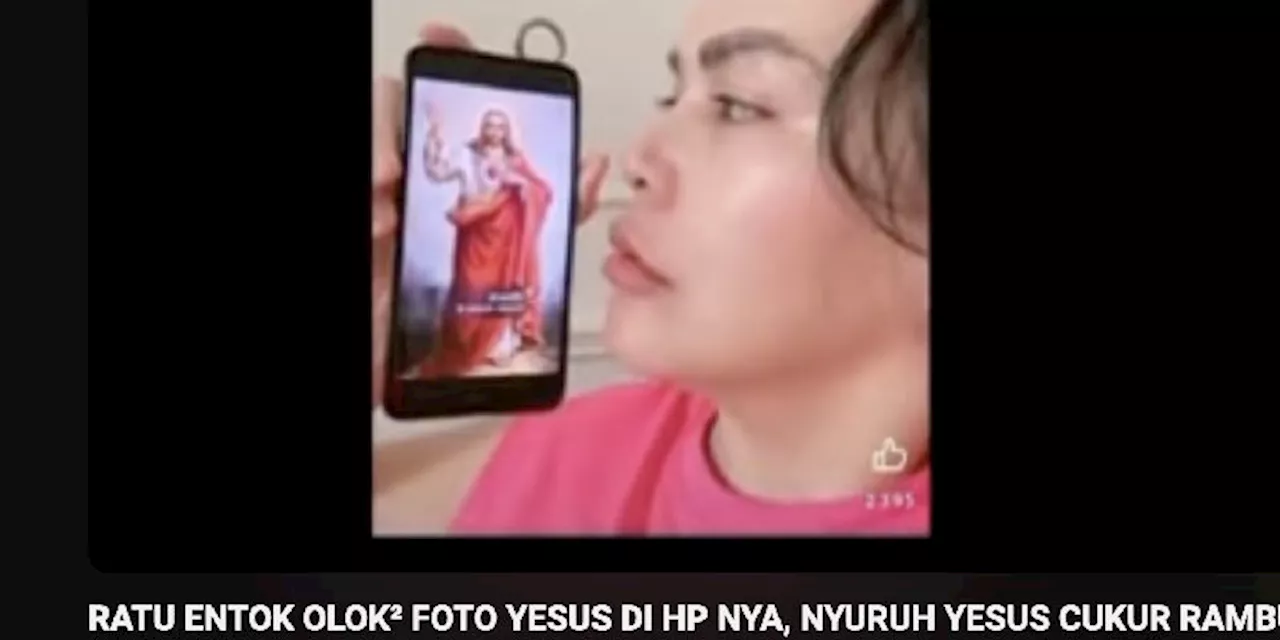 Dinilai Mengolok-Olok Gambar Yesus, Ratu Entok Diadukan ke Polda Sumut