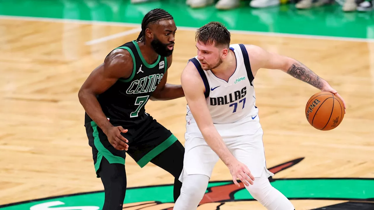 Jaylen Brown Compares Guarding Luka Doncic and Kyrie Irving to Music