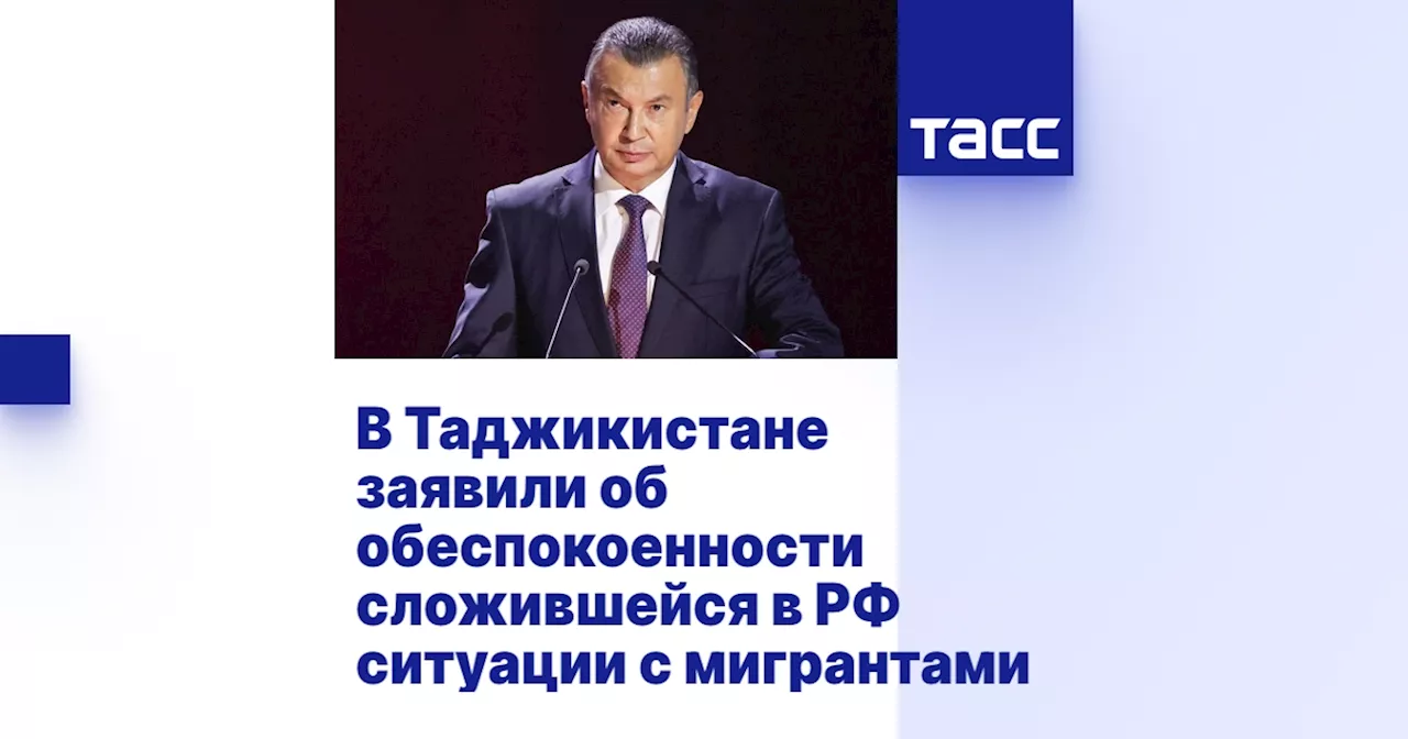 В Таджикистане заявили об обеспокоенности сложившейся в РФ ситуации с мигрантами