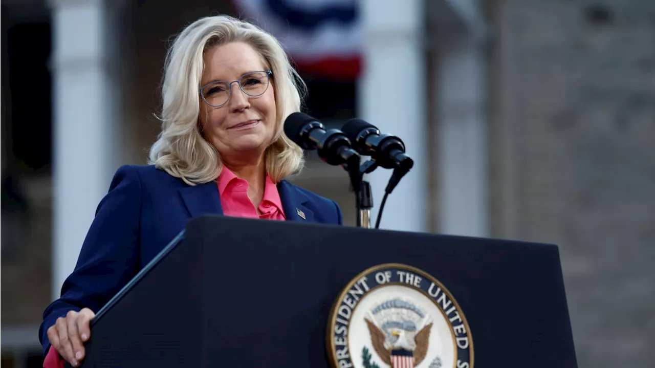 Liz Cheney Takes Swipe at Trump’s Spray Tan During Event With Harris