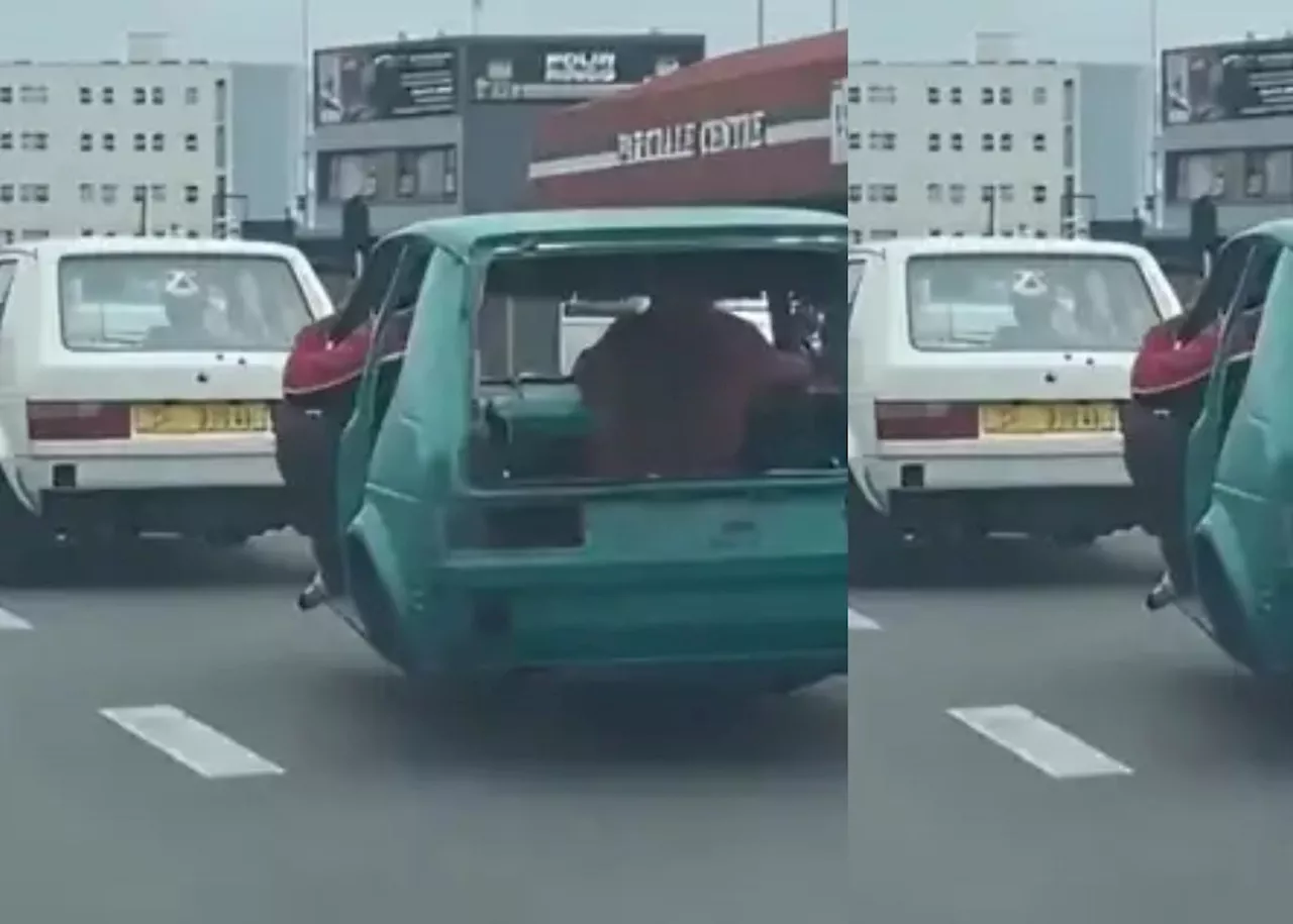 EISH WENA: Cape Town men towing a car without tyres [Video]