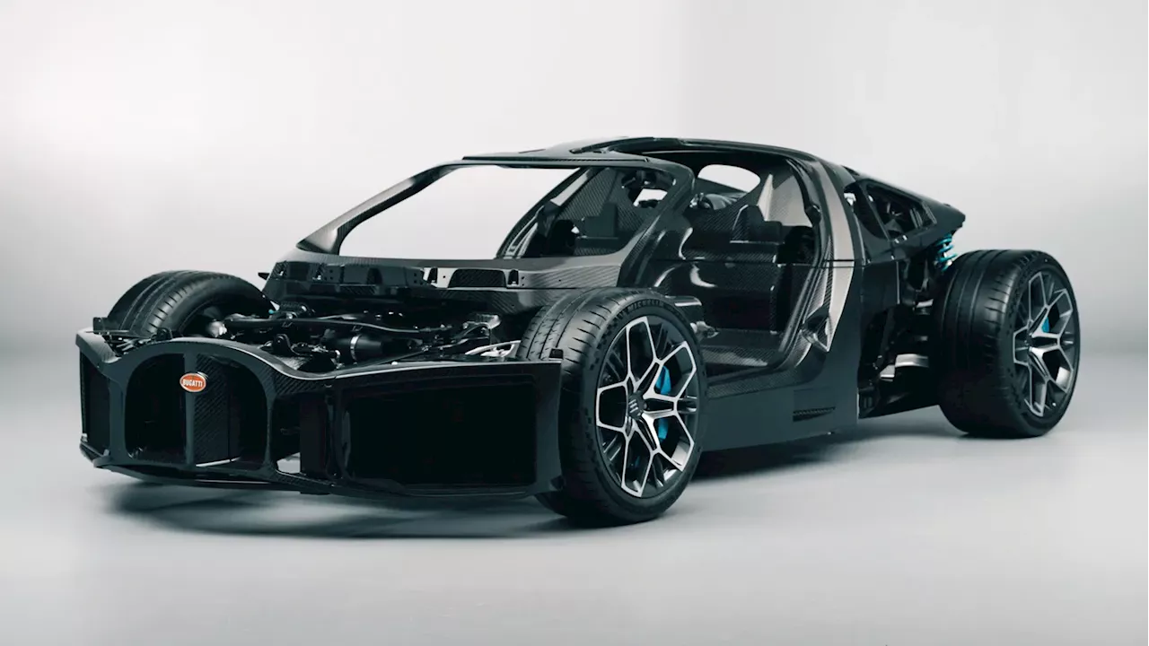 What you're looking at is the carbon fiber bones of the Bugatti Tourbillon