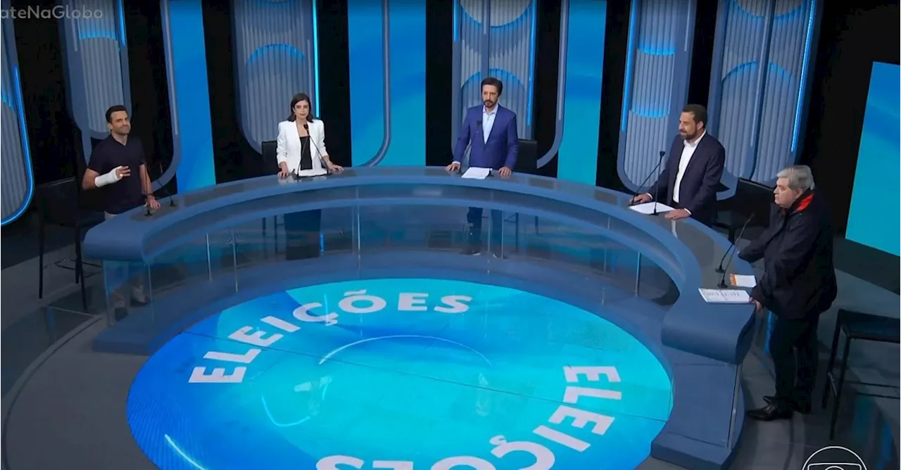 Debate na TV Globo tem Nunes na defensiva e confronto acirrado entre Boulos e Marçal