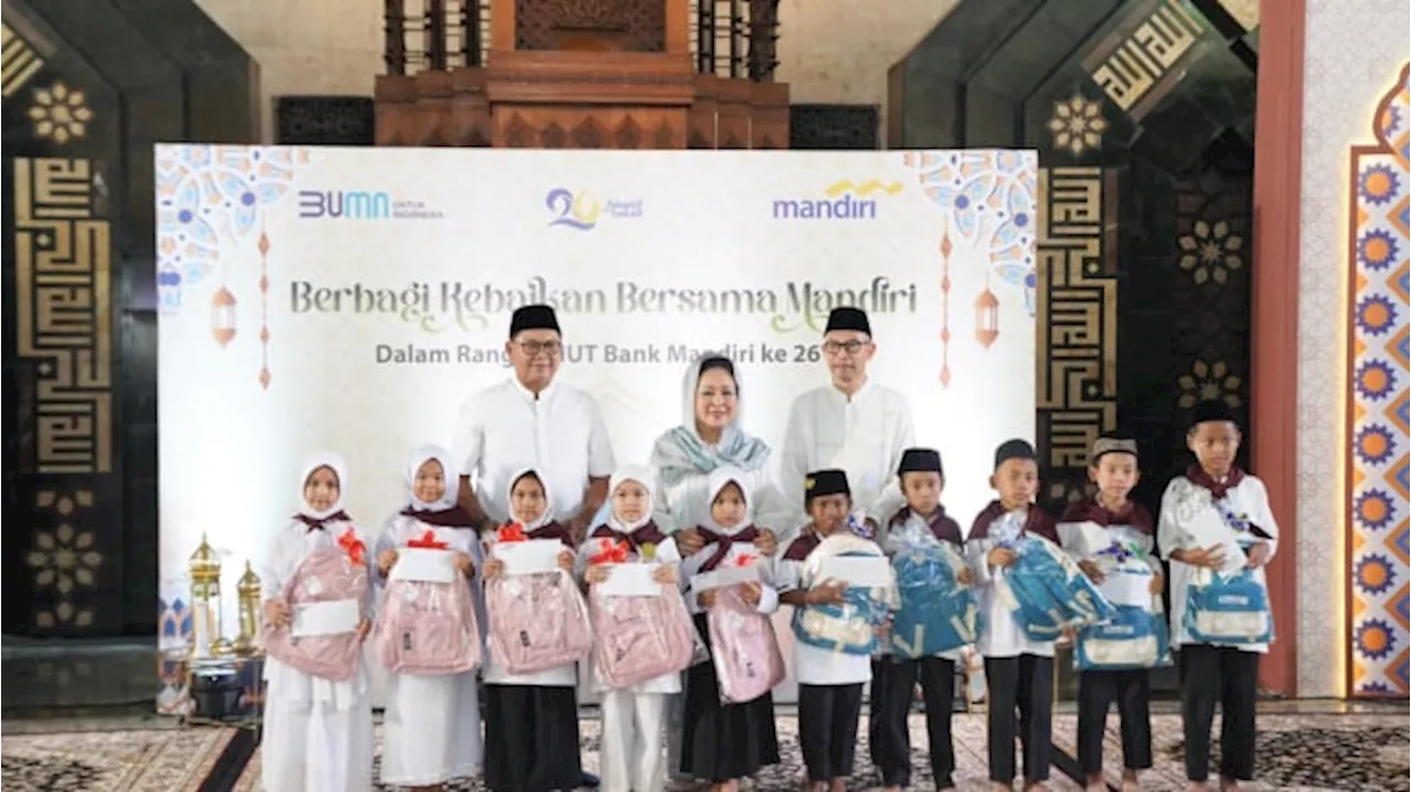 Rayakan Kehangatan HUT ke-26, Bank Mandiri Bagikan Santunan Pendidikan ke 2.600 Anak Yatim Piatu