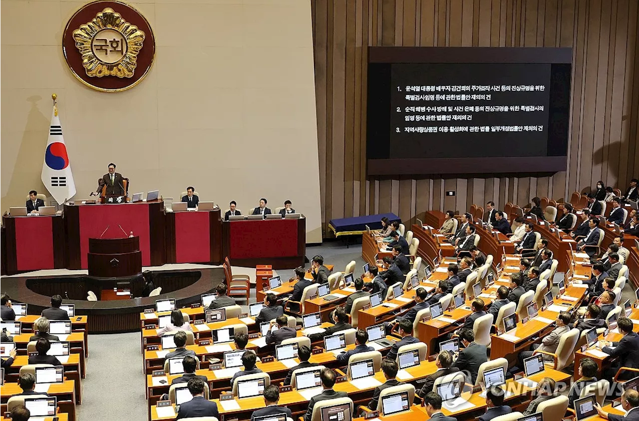 김여사특검법 재표결서 부결·野 재발의 예고…정쟁 무한루프(종합)