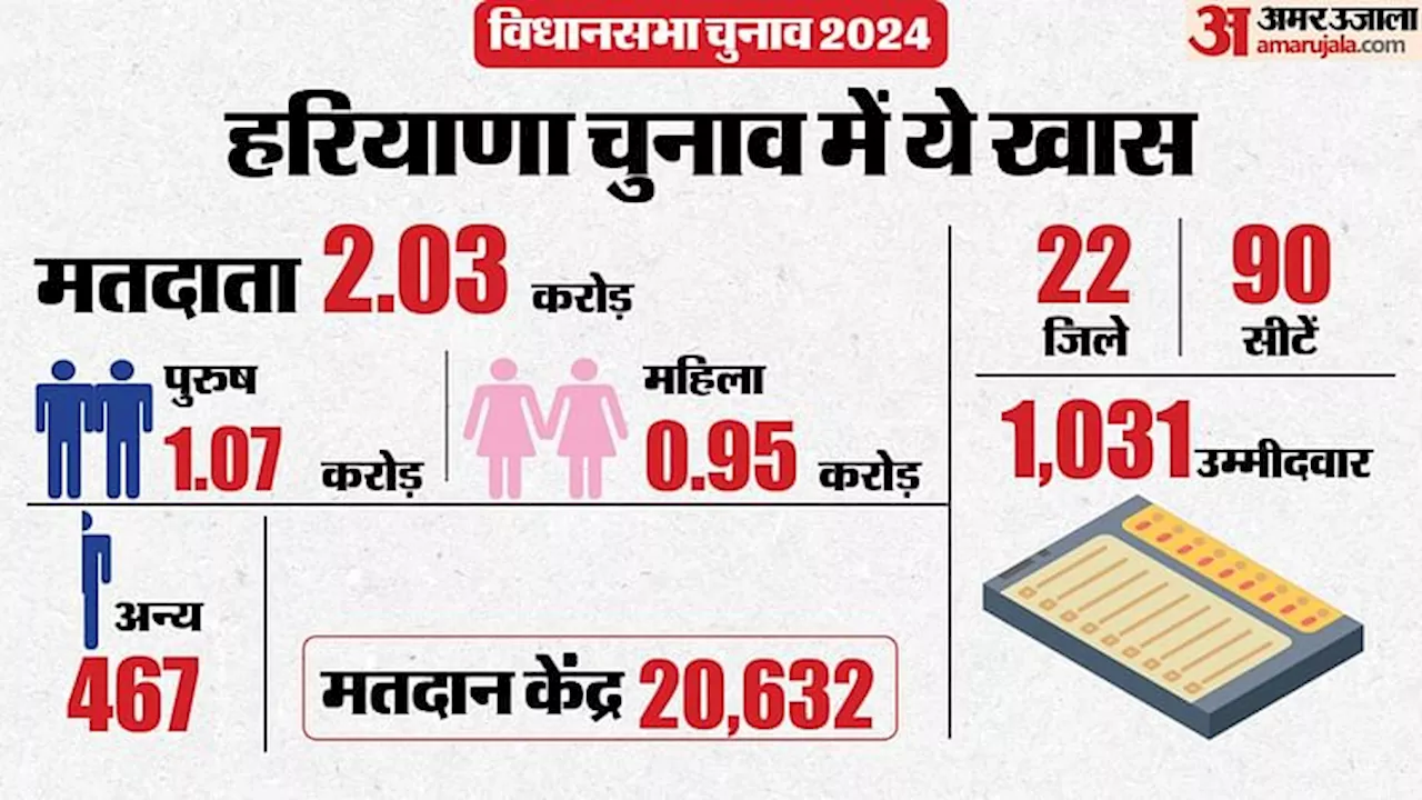 Haryana Election: 2.03 करोड़ मतदाता करेंगे 1031 उम्मीदवारों की किस्मत का फैसला, हरियाणा चुनाव में क्या खास?