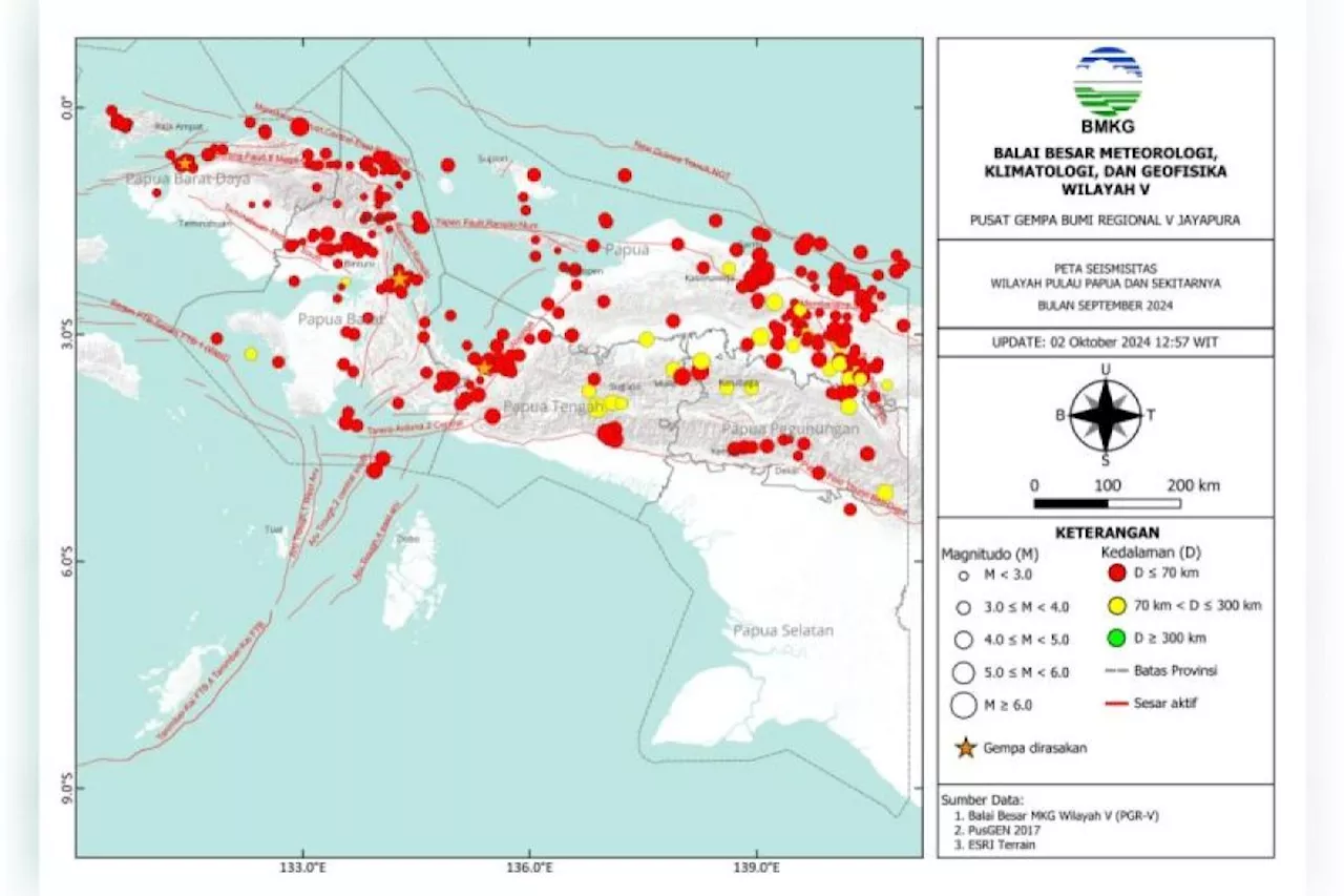 Gempa kecil terjadi di sejumlah daerah di Indonesia Minggu dinihari