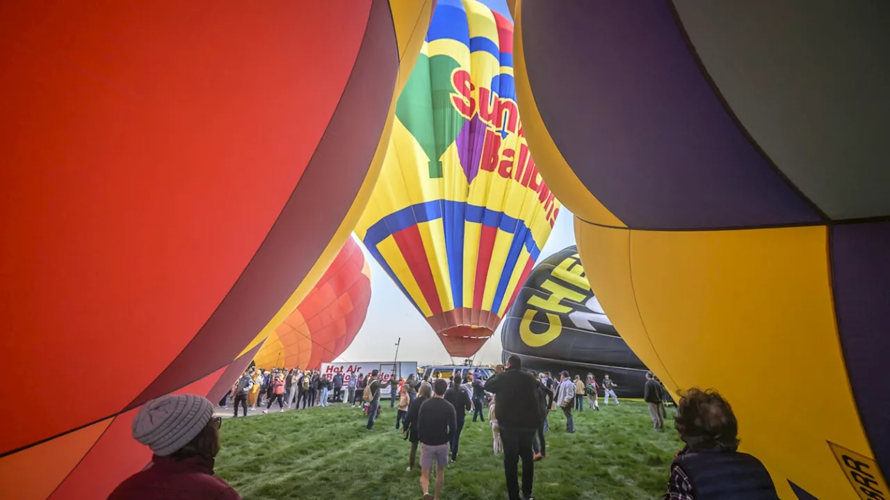 'Magical' flotilla of hot air balloons take flight at international fiesta amid warm temperatures