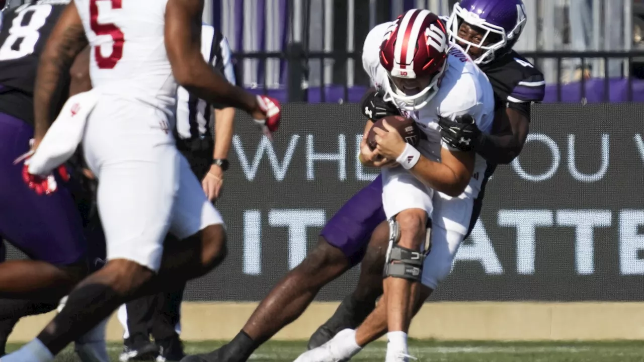 Rourke helps No. 23 Indiana stay unbeaten with 41-24 victory over Northwestern