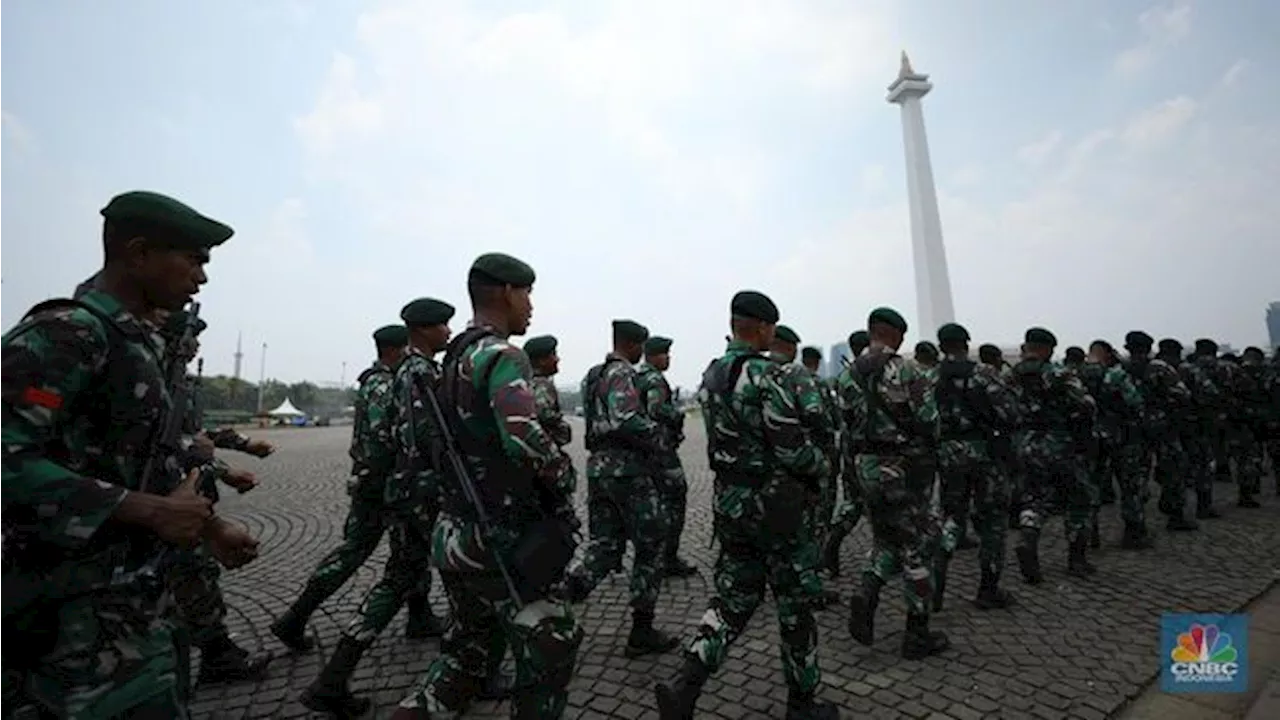 Prajurit Koarmada II Laksanakan Gladi Bersih Jelang HUT ke-79 TNI