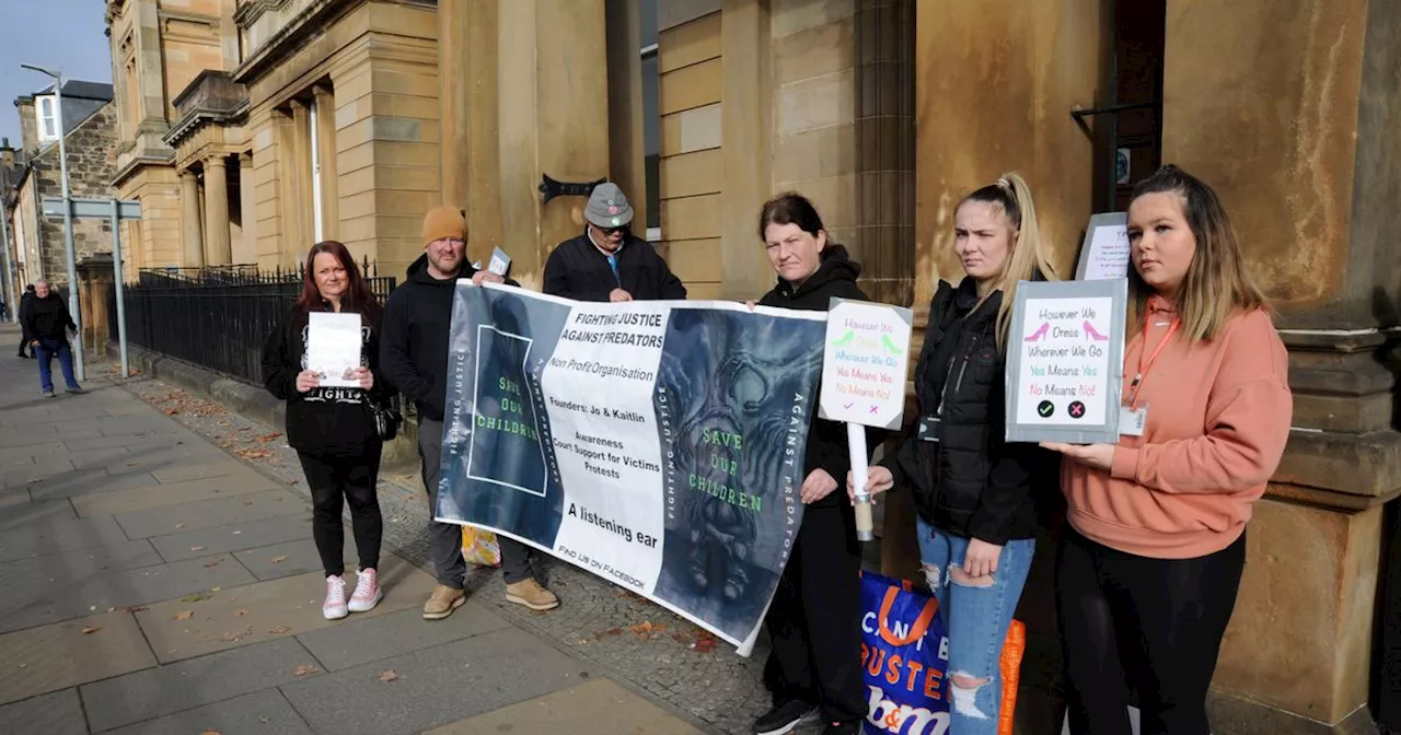 Group's sheriff court protest calls for sex offenders to get tougher sentences