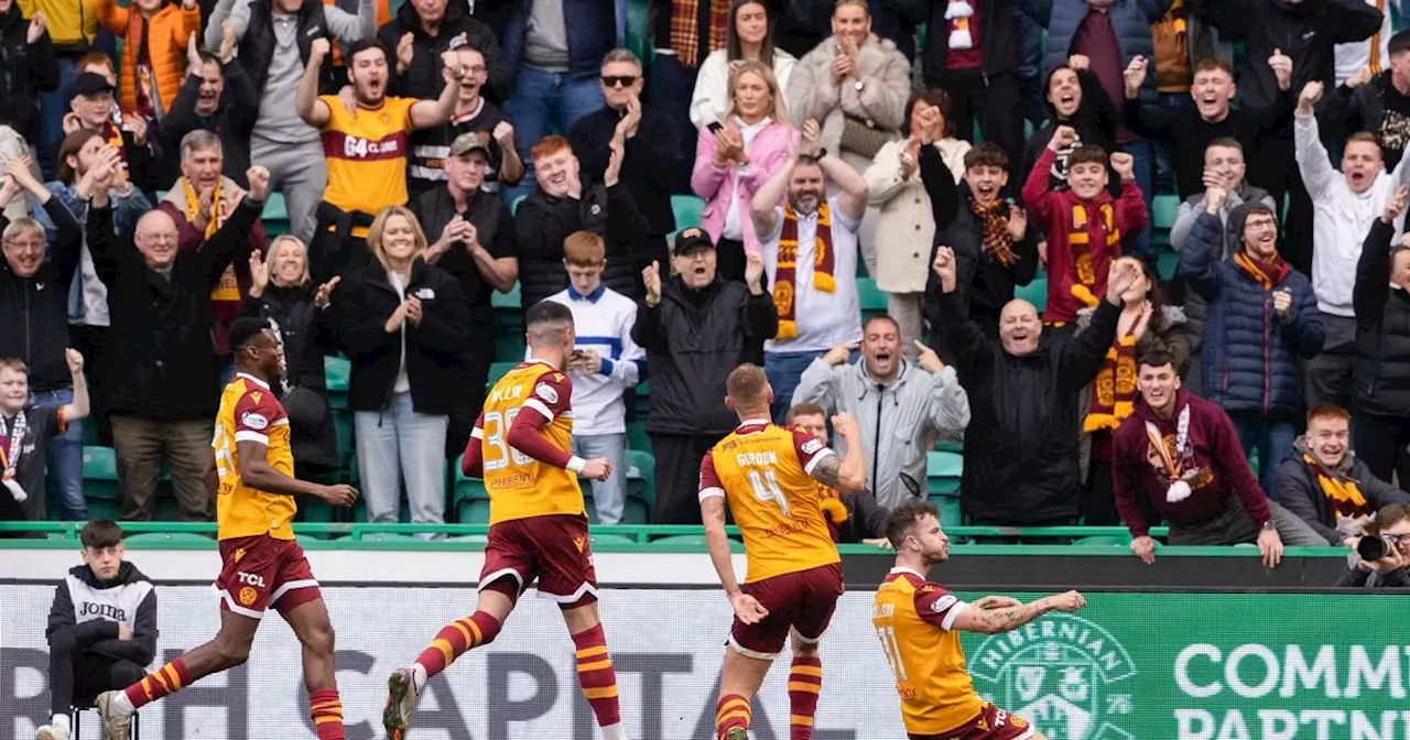 Stuart Kettlewell plays Motherwell bodyguard for Andy Halliday after Hibs winner