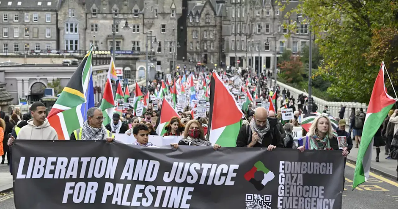 Thousands attend pro-Palestine demonstration in Edinburgh