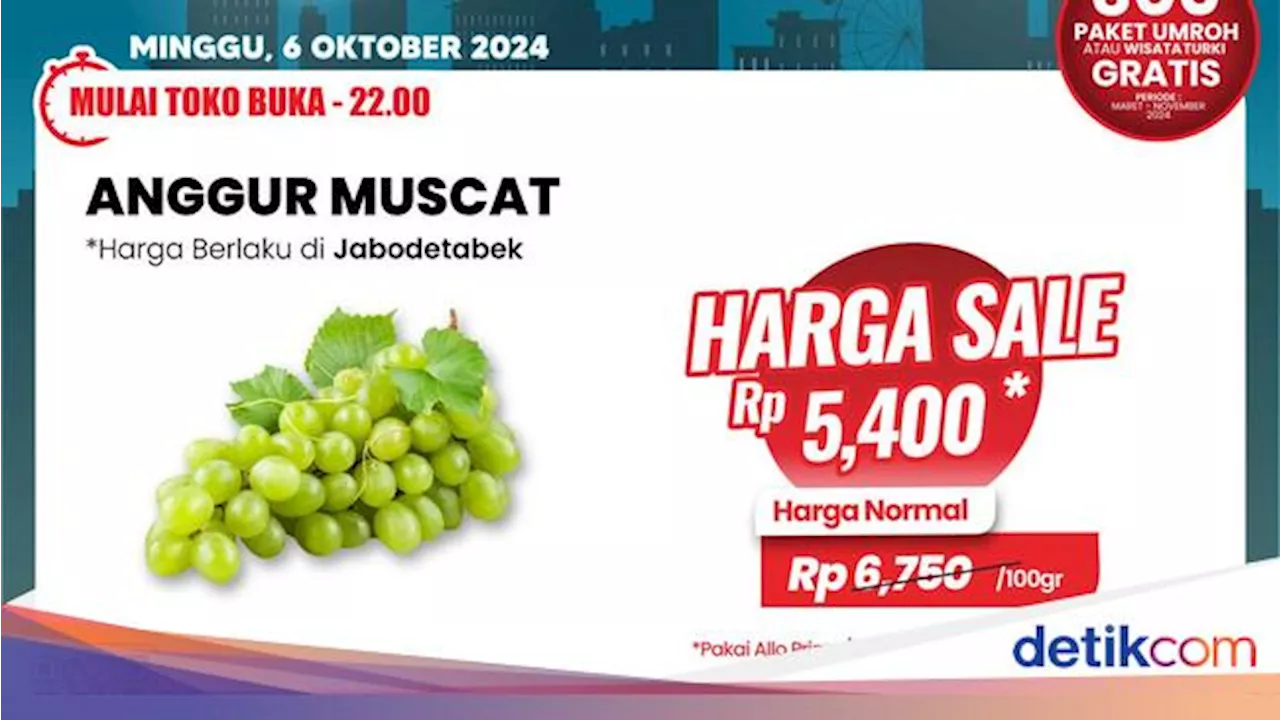 Banjir Diskon di Transmart Full Day Sale, Anggur Muscat Jadi Murah Meriah