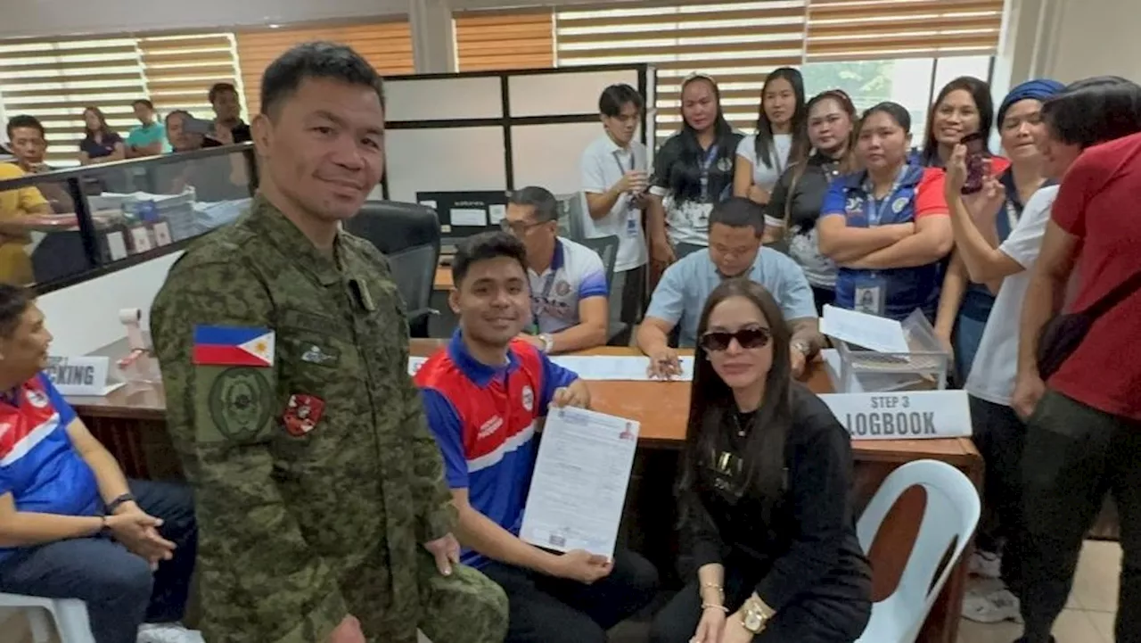 Manny Pacquiao's son Michael files COC for GenSan councilor