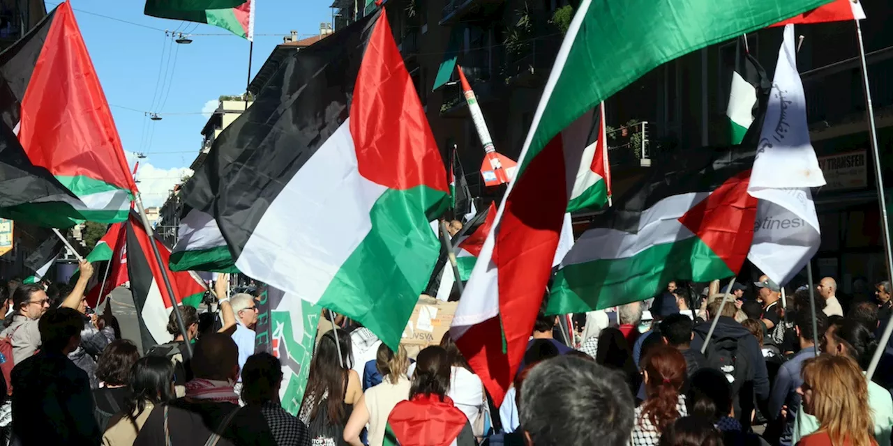 La contestata manifestazione pro Palestina a Roma