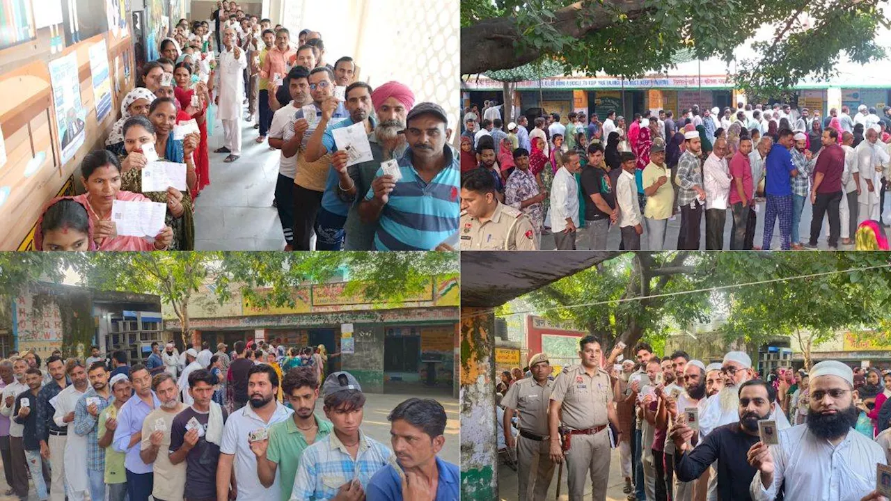 Haryana Vidhan Sabha Chunav Live Voting: 90 सीटों पर हो रही जबरदस्त वोटिंग, पोलिंग बूथ पर वोटर्स का लगा तांता