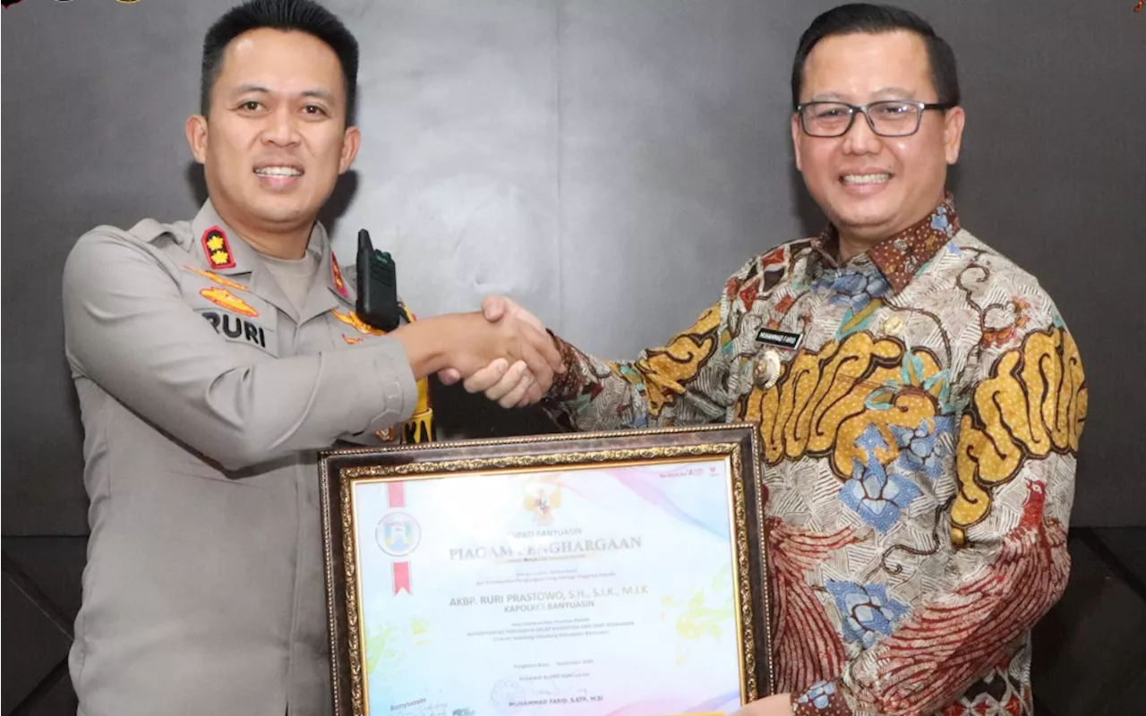 Ungkap 25 Kasus Narkoba, AKBP Ruri Dapat Penghargaan dari Pemkab Banyuasin