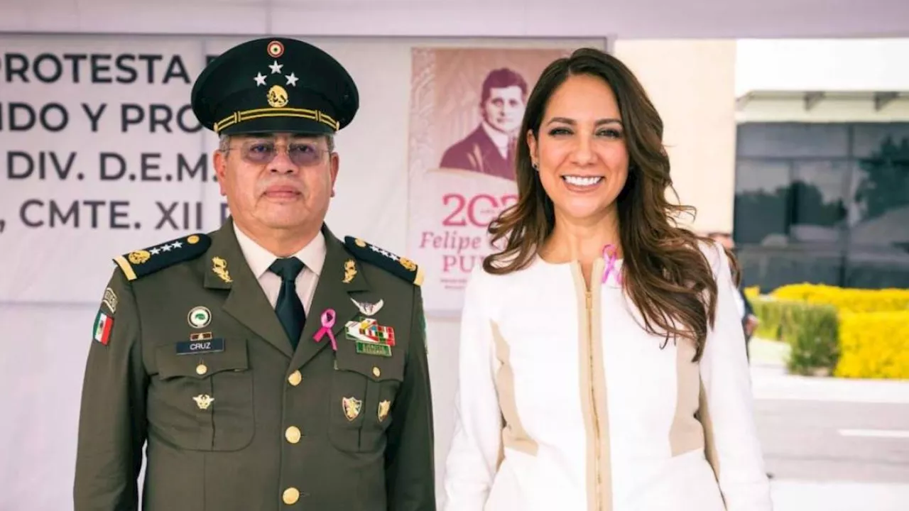 Libia Dennise García Muñoz Ledo se reúne con el nuevo Comandante de la XII Región Militar