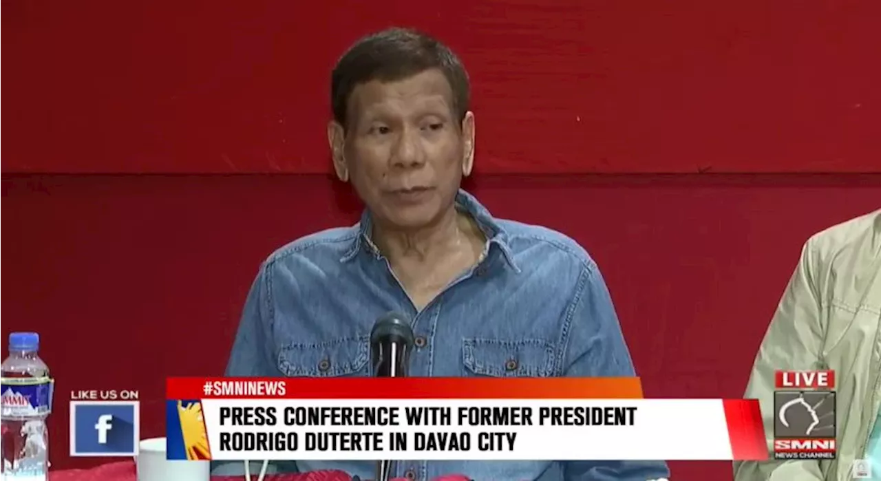 Former President Duterte, 79, says he is willing to run for Davao City mayor anew