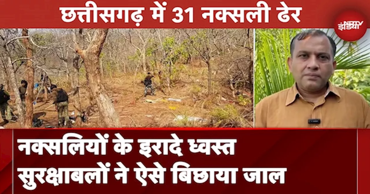 Chhattisgarh के Dantewada में मारे गए 31 नक्सली, शवों की तलाशी जारी