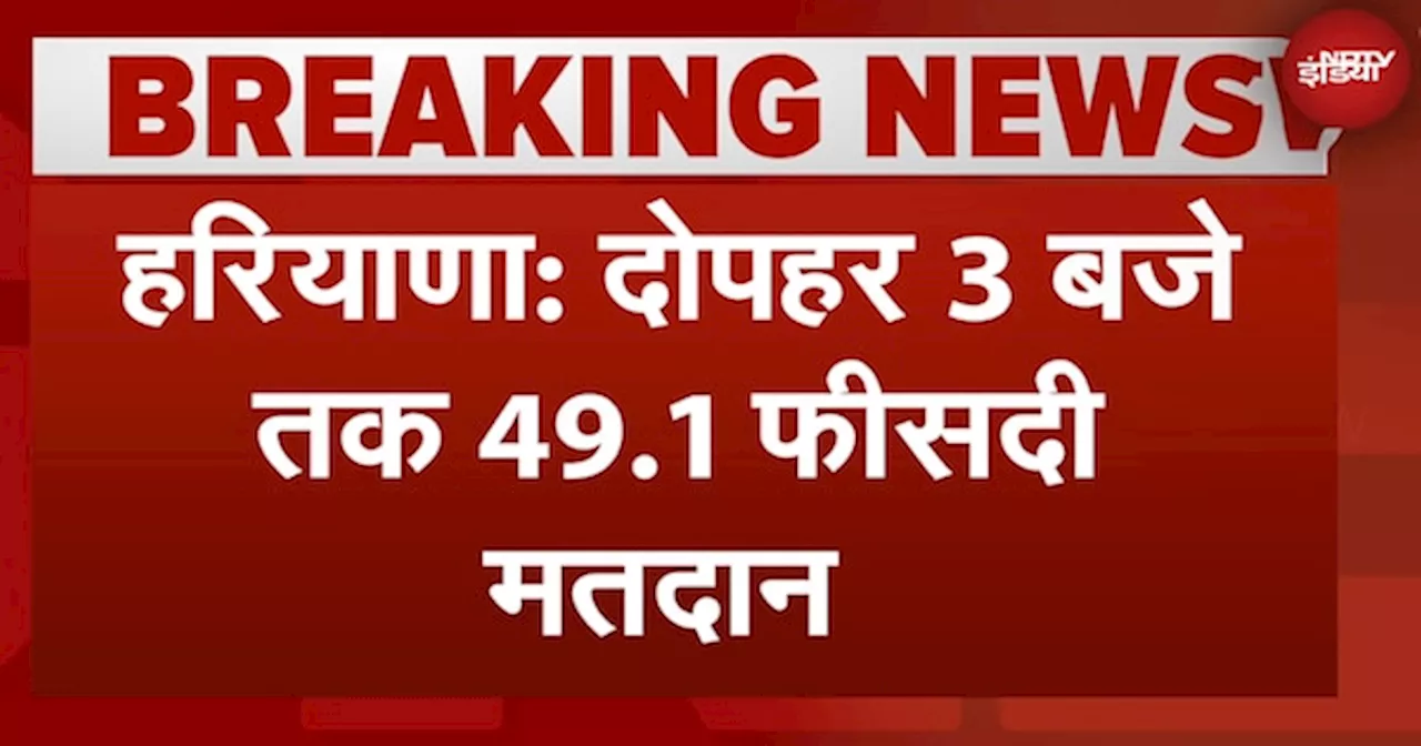 Haryana Elections Voting: हरियाणा की 90 सीटों पर दोपहर 3 बजे तक 49.1 फीसदी मतदान हुआ