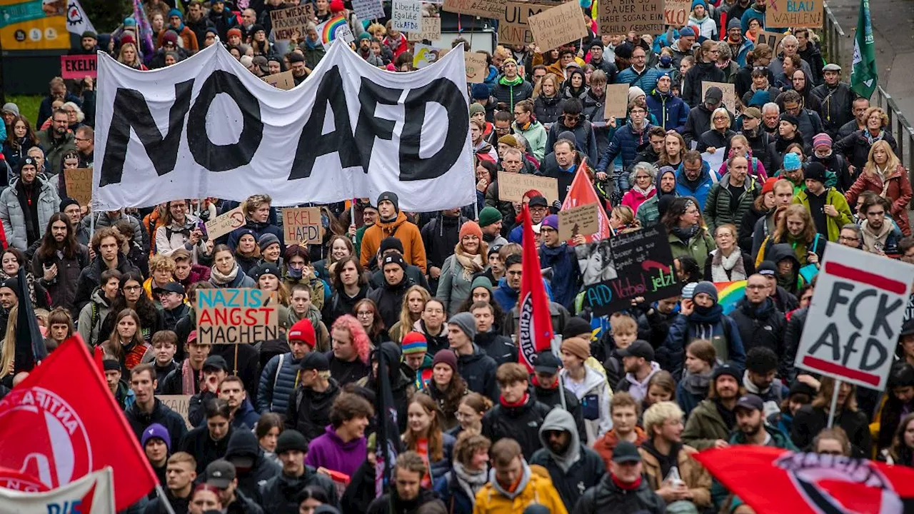 Baden-Württemberg: Rund 2.000 Menschen demonstrieren gegen AfD-Treffen in Ulm