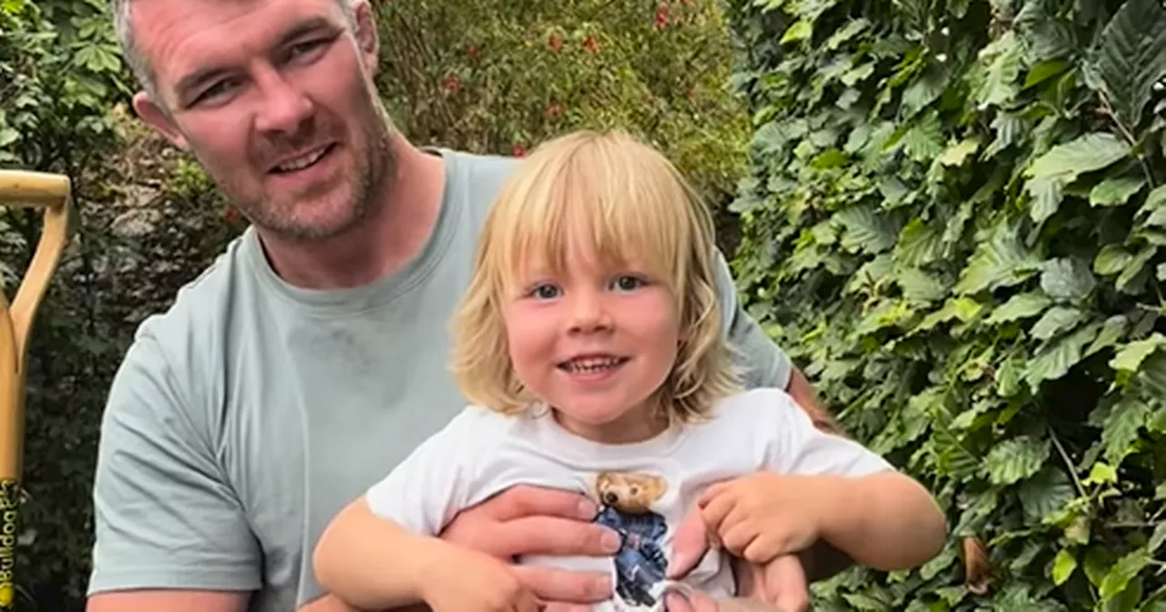 Rugby star Peter O'Mahony shares sweet way his son is is following in his footsteps