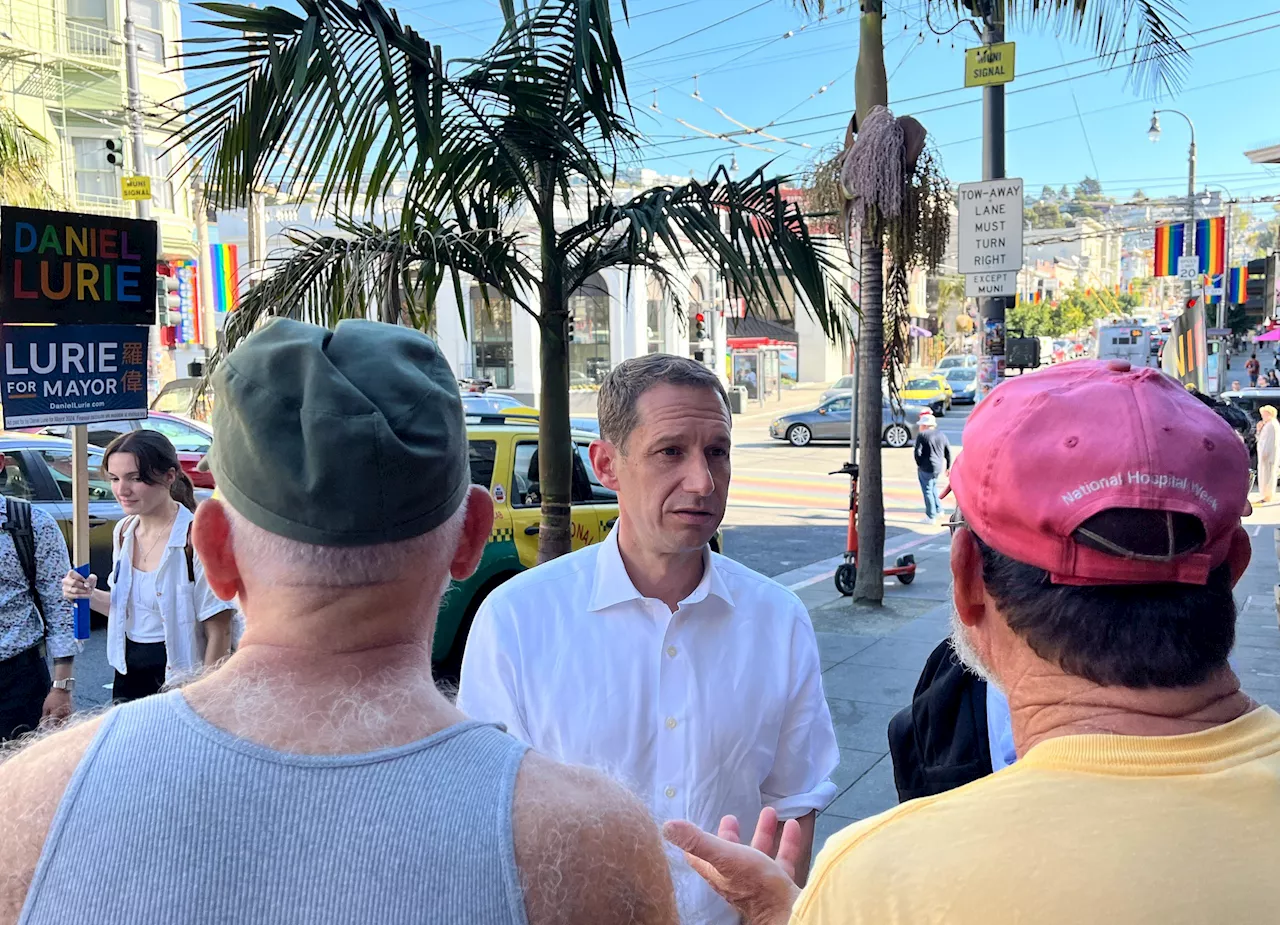 See how they run: Daniel Lurie greets voters in the Castro — and in heat wave