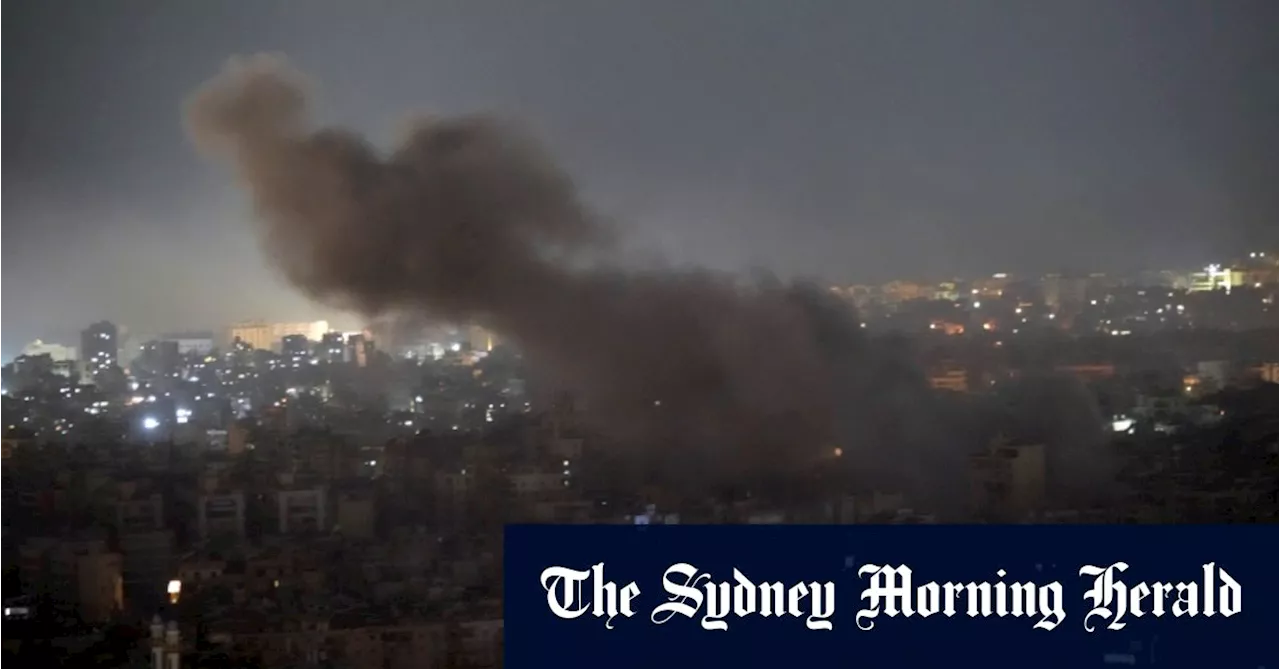 Israeli airstrikes rock southern suburbs of Beirut, cut off a key crossing into Syria