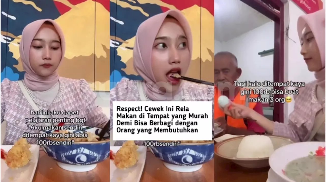 Viral Wanita Rela Makan di Warteg Demi Traktir Tukang Parkir dan Becak